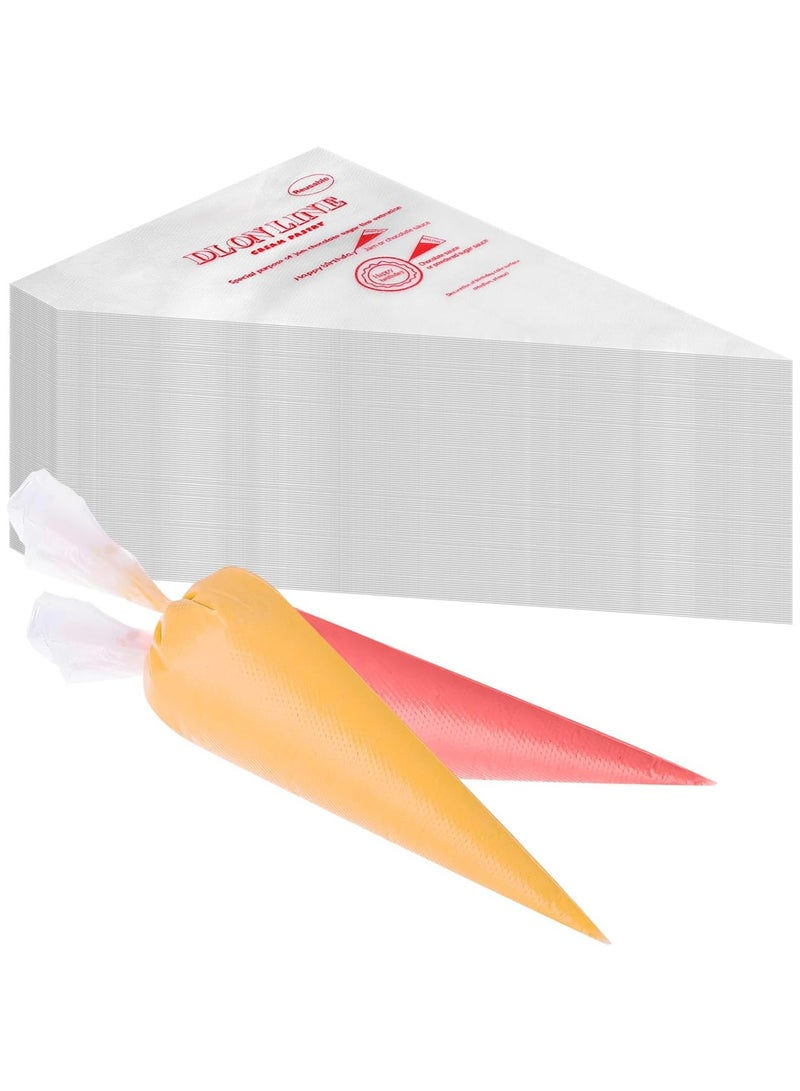 100 قطعة أكياس تزيين سميكة للاستعمال مرة واحدة، أكياس كريمة الكيك، أكياس تزيين الحلويات والبسكويت، أدوات خبز منزلية، أدوات تزيين الكيك 31 سم * 22 سم - Image 1